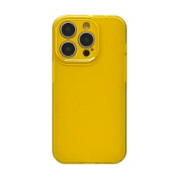 Bright Fluorscent Yellow Glitter Phone Case For iPhone 17 16 15 13 14 12 11 Pro Max 16e XS XR X 7 8 Plus SE Soft Silicone Cover