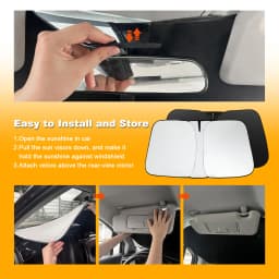 Windshield Sun Shade for 2019 2020 2021 2022 2023 Hyun-dai Santa Fe Front Window Sunshade Sun Visor Protector Block UV Rays