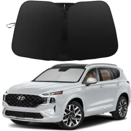Windshield Sun Shade for 2019 2020 2021 2022 2023 Hyun-dai Santa Fe Front Window Sunshade Sun Visor Protector Block UV Rays