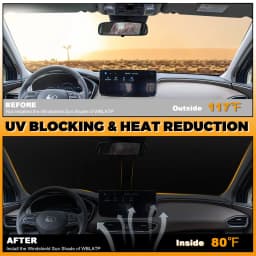 Windshield Sun Shade for 2019 2020 2021 2022 2023 Hyun-dai Santa Fe Front Window Sunshade Sun Visor Protector Block UV Rays