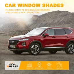 Windshield Sun Shade for 2019 2020 2021 2022 2023 Hyun-dai Santa Fe Front Window Sunshade Sun Visor Protector Block UV Rays