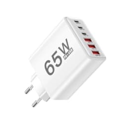 USB Charger Type C Total 65W Muti 6 Ports Quick Fast Charging EU/US/UK Plug Mobile Phone Wall Adapter for IPhone Samsung Xiaomi