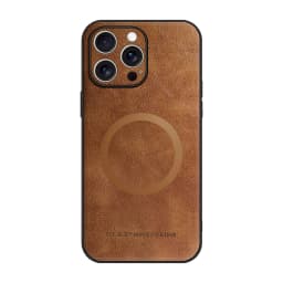 Magnetic Leather Case for Apple iPhone 17 Pro Max 13 12 14 15 16 17Pro MacSafe Luxury Wireless Charge Shockproof MagSafe Cover