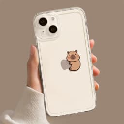 Cute Cartoon Capybara Clear Phone Case For iPhone 18 17 16 15 14 11 12 13 Pro Max Plus Mini 7 8 Transparent Cover Fundas Skin