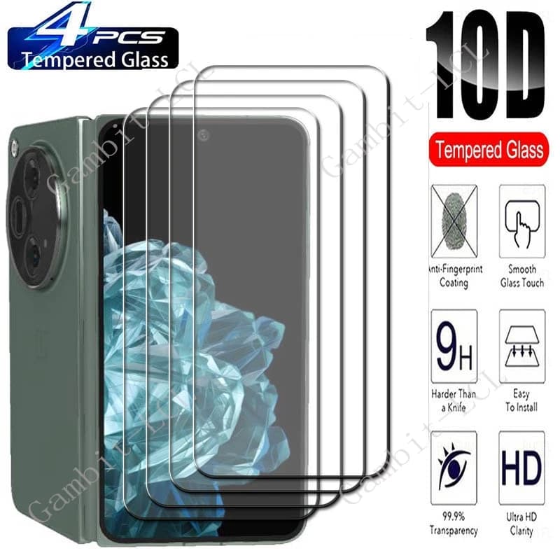 4PCS For OnePlus Open 7.82" Screen Protective Tempered Glass ON 1+Open Apex OPPO Find N3 OPPOFindN3 FindN3 Protection Cover Film