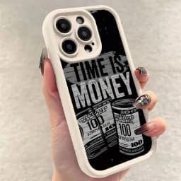Time Is Money Printed Phone Case for Samsung Galaxy S25 S24 Ultra S22 S23 FE S25 A14 A15 A34 A35 A32 A52 A53 A54 A55 A165G Cover