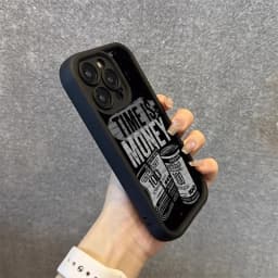 Time Is Money Printed Phone Case for Samsung Galaxy S25 S24 Ultra S22 S23 FE S25 A14 A15 A34 A35 A32 A52 A53 A54 A55 A165G Cover