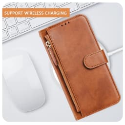Zipper Leather Phone Wallet Case For Moto G72 G62 G52 G32 G22 G71 G51 G41 G31 G60 G30 G10 E32 E7 Power G Play Edge 30 Flip Cover
