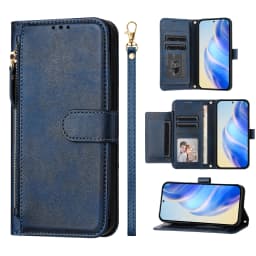 Zipper Leather Phone Wallet Case For Moto G72 G62 G52 G32 G22 G71 G51 G41 G31 G60 G30 G10 E32 E7 Power G Play Edge 30 Flip Cover