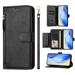 Zipper Leather Phone Wallet Case For Moto G72 G62 G52 G32 G22 G71 G51 G41 G31 G60 G30 G10 E32 E7 Power G Play Edge 30 Flip Cover