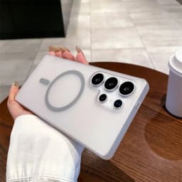 S25Ultra Slim Matte Magsafe Wireless Charging Case For Samsung S25 S24 S23 S22 S21 S20 FE Plus Ultra Frosted Translucent Cover