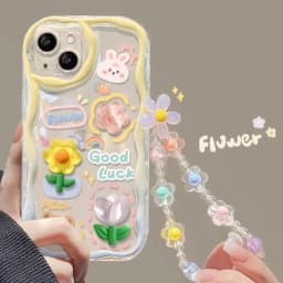 3D Bear Hang Phone Chain Lanyard Case For Samsung Galaxy A24 A14 A34 A35 A05 A05S S23 S21 Ultra Plus S20 FE A53 A52 A32 A31 A51
