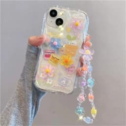 3D Bear Hang Phone Chain Lanyard Case For Samsung Galaxy A24 A14 A34 A35 A05 A05S S23 S21 Ultra Plus S20 FE A53 A52 A32 A31 A51