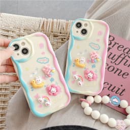 3D Bear Hang Phone Chain Lanyard Case For Samsung Galaxy A24 A14 A34 A35 A05 A05S S23 S21 Ultra Plus S20 FE A53 A52 A32 A31 A51
