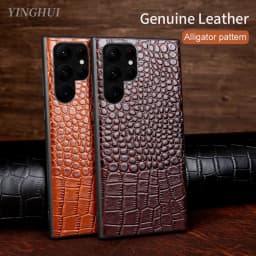 Genuine Leather Cover Case for Samsung Galaxy S26 Ultra S25 S24 S23 FE S22Plus Note 20 10 A53 A51 A52 5G A72 A71 Phone Shell