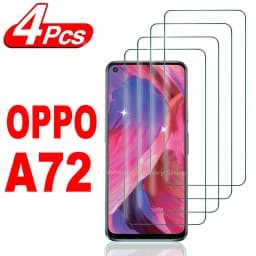 2/4Pcs Tempered Glass For OPPO A72 Screen Protector Glass Film