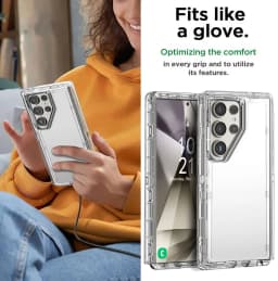 Heavy Duty Transparent Bumper Shockproof Otterbox Case for Samsung Galaxy S25 Ultra S23 S20 S22 S21 S24 Note 20 Protec Cover