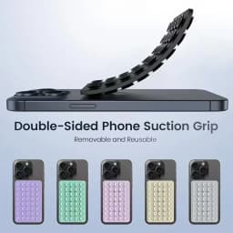 Double Sided Silicone Suction Cup Phone Holder Silicon Phone Accessory Compatible with Iphone /Android, Ideal for Use on Mirrors