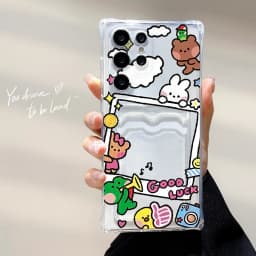 Card Holder Case For Samsung A56 5G A55 A06 A05s A36 A16 A15 A05 A35 A34 A26 A53 A52 A33 A32 A14 A13 A25 Silicone Animal Cover