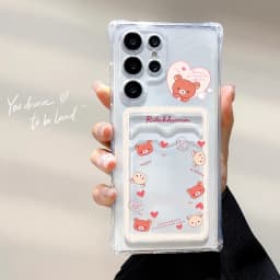 Card Holder Case For Samsung A56 5G A55 A06 A05s A36 A16 A15 A05 A35 A34 A26 A53 A52 A33 A32 A14 A13 A25 Silicone Animal Cover