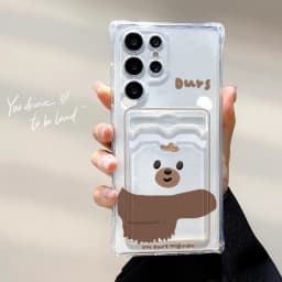 Card Holder Case For Samsung A56 5G A55 A06 A05s A36 A16 A15 A05 A35 A34 A26 A53 A52 A33 A32 A14 A13 A25 Silicone Animal Cover