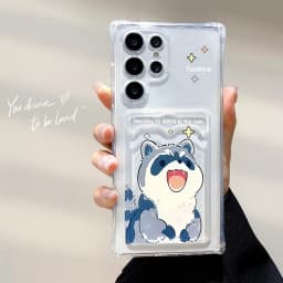 Card Holder Case For Samsung A56 5G A55 A06 A05s A36 A16 A15 A05 A35 A34 A26 A53 A52 A33 A32 A14 A13 A25 Silicone Animal Cover