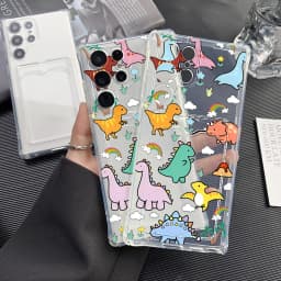 Card Holder Case For Samsung A56 5G A55 A06 A05s A36 A16 A15 A05 A35 A34 A26 A53 A52 A33 A32 A14 A13 A25 Silicone Animal Cover