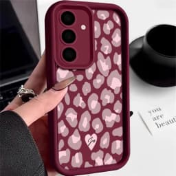Leopard Print Case For Samsung Galaxy A56 5G A55 A54 A36 A17 A37 A27 A26 A57 A16 A18 S26 FE S21 S22 S23 S24 S25 Ultra Capa Funda