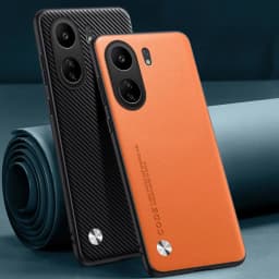 Luxury PU Leather Case For Xiaomi Poco C65 Back Cover Matte Silicone Shockproof Full Protection Phone Case For Redmi 13C 4G