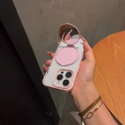Invisible Flip Makeup Mirror Stand Holder Case For iPhone 17 15 16 Pro Max Plus 14 13 12 11 Air Acrylic Shockproof Bumper Cover