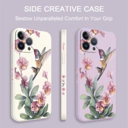 Painted Flowers Birds Phone Case For iPhone 13 15 14 11 12 Pro Max Mini X XS XR 7 8 Plus SE Shockproof Silicone Soft Cover Coque