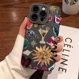Fashion Black Collage Pattern Eye Design Phone Case For iPhone 17 11 12 13 14 15 16 Pro Max 16E XS X XR 7 8 Plus SE2 Soft Cover