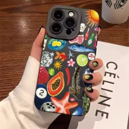 Fashion Black Collage Pattern Eye Design Phone Case For iPhone 17 11 12 13 14 15 16 Pro Max 16E XS X XR 7 8 Plus SE2 Soft Cover
