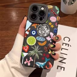 Fashion Black Collage Pattern Eye Design Phone Case For iPhone 17 11 12 13 14 15 16 Pro Max 16E XS X XR 7 8 Plus SE2 Soft Cover