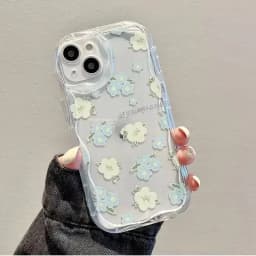 Fresh Oil Painting Daisy Flowers Phone Case For Samsung Galaxy S25 Ultra S24 Plus S25Ultra S25+ S24+ Soft Wavy Edge Cover Cases