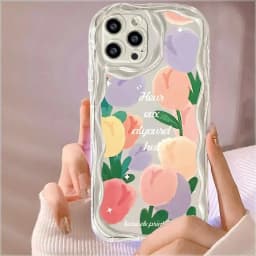Fresh Oil Painting Daisy Flowers Phone Case For Samsung Galaxy S25 Ultra S24 Plus S25Ultra S25+ S24+ Soft Wavy Edge Cover Cases