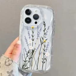 Fresh Oil Painting Daisy Flowers Phone Case For Samsung Galaxy S25 Ultra S24 Plus S25Ultra S25+ S24+ Soft Wavy Edge Cover Cases
