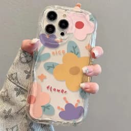 Fresh Oil Painting Daisy Flowers Phone Case For Samsung Galaxy S25 Ultra S24 Plus S25Ultra S25+ S24+ Soft Wavy Edge Cover Cases