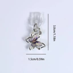 Beautiful Butterfly Phone Dust Plug Accessories Decoration Hanging Pendant for iPhone for Samsung Type-C Charging Port