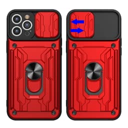 Hidden Slide Card Slot Lens Protective Case For iPhone 17 16 15 14 13 Pro Max 12 11 XR XS MAX 8 7 Plus SE 2022 Magnet Ring Cases
