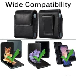 Belt Clip Leather Phone Case for Samsung Galaxy Z flip7 flip6 Flip8 Flip 4 5g FLIP5 Flip 8 7 6 5 3 for Moto Razr 70 ultra 60 50