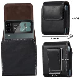 Belt Clip Leather Phone Case for Samsung Galaxy Z flip7 flip6 Flip8 Flip 4 5g FLIP5 Flip 8 7 6 5 3 for Moto Razr 70 ultra 60 50