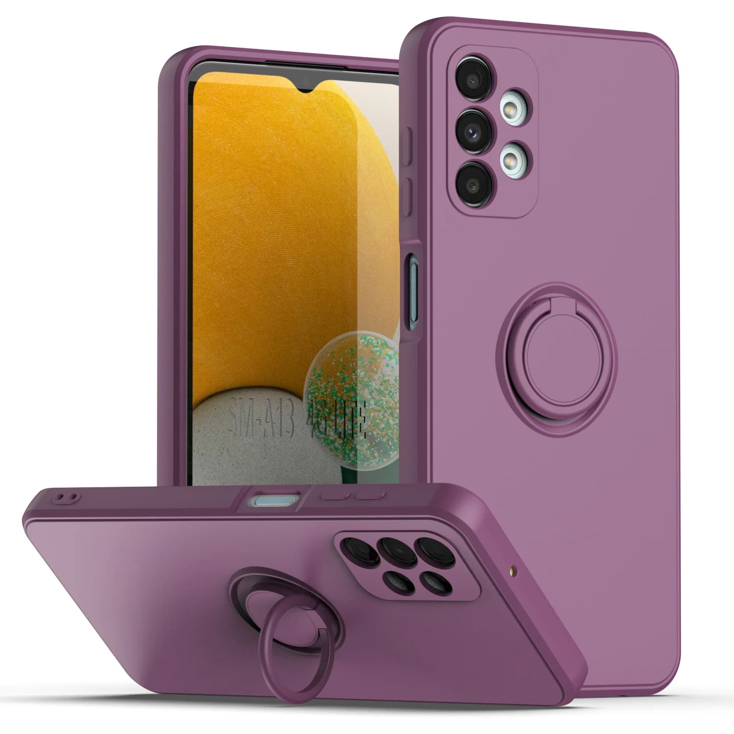 Luxury Liquid Silicone Case For Samsung Galaxy S26 S25 S24 S23 UItra PLus FE A33 A32 A51 A52 A71 A72 Magnetic Ring Holder Cover