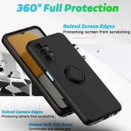 Luxury Liquid Silicone Case For Samsung Galaxy S26 S25 S24 S23 UItra PLus FE A33 A32 A51 A52 A71 A72 Magnetic Ring Holder Cover