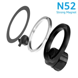 360 Degree Rotation Magnetic Car Phone Holder Ring for MagSafe Mount Universal Magnet Car Mobile Phone Bracket Accessories 17mm