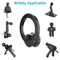 360 Degree Rotation Magnetic Car Phone Holder Ring for MagSafe Mount Universal Magnet Car Mobile Phone Bracket Accessories 17mm