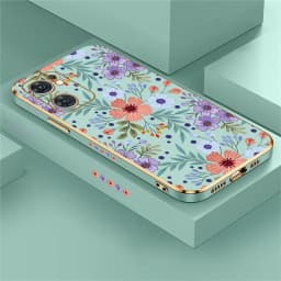 Plating Silicone Case For OPPO Find X5 Lite X3 X2 NEO F11 F5 F7 F9 F17 Pro F15 F19 F23 F21 F1S Shockproof Flowers Cover