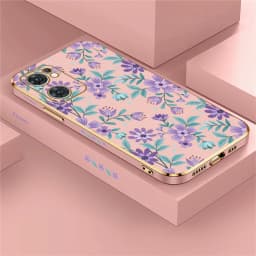 Plating Silicone Case For OPPO Find X5 Lite X3 X2 NEO F11 F5 F7 F9 F17 Pro F15 F19 F23 F21 F1S Shockproof Flowers Cover