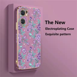 Plating Silicone Case For OPPO Find X5 Lite X3 X2 NEO F11 F5 F7 F9 F17 Pro F15 F19 F23 F21 F1S Shockproof Flowers Cover