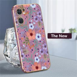 Plating Silicone Case For OPPO Find X5 Lite X3 X2 NEO F11 F5 F7 F9 F17 Pro F15 F19 F23 F21 F1S Shockproof Flowers Cover